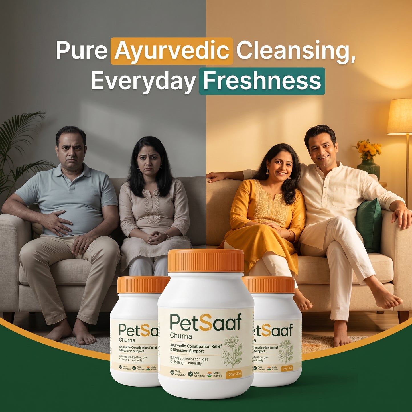 Fast Flow – Ayurvedic Constipation Relief & Digestive Detox Powder (100g + 20g)